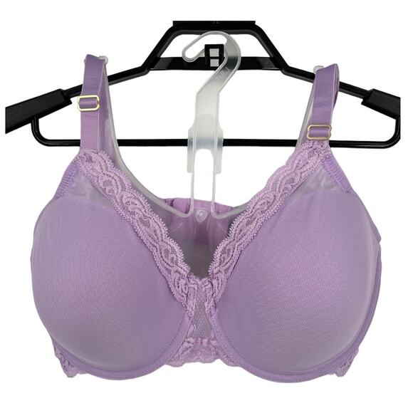 Natori 741299 Feathers full figure underwire bra purple size 36D - Picture 2 of 9